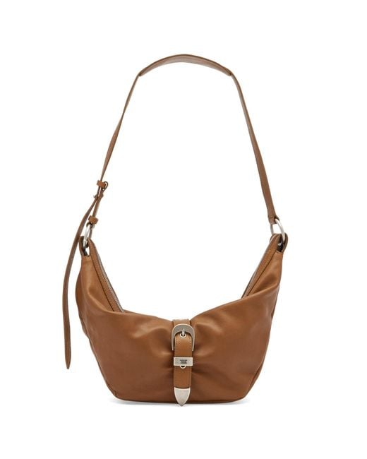 MARGE SHERWOOD Brown Belted Hobo Shoulder Bag