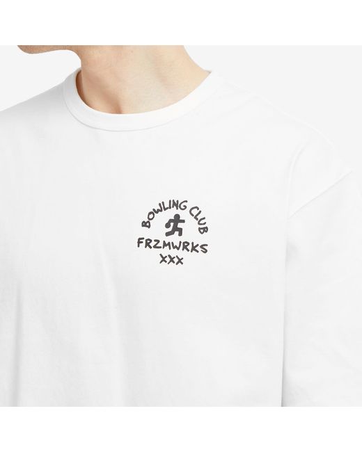 FRIZMWORKS White Bowling Club T-Shirt for men