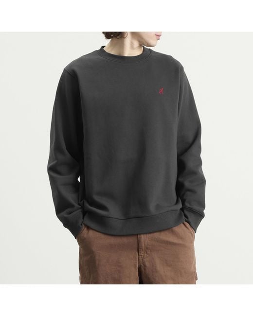 Gramicci Black One Point Crew Sweatshirt for men