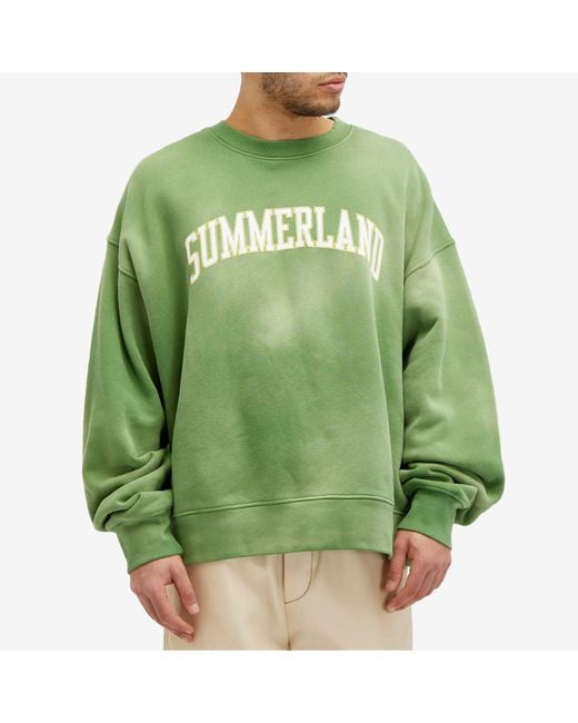 NAHMIAS Green Summerland Collegiate Sweater for men