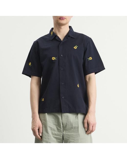 Service Works Blue Cross Stitch Shirt for men