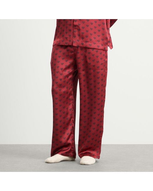 Skims Red Sateen Sleep Set for men