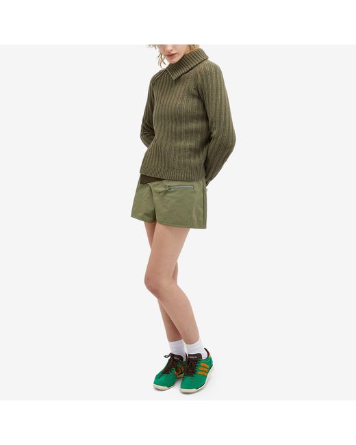Miaou Green Dali Cargo Mini Skirt