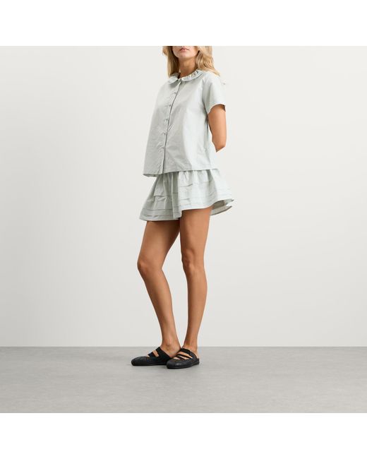 My Mum Made It Gray Pleat Mini Skirt