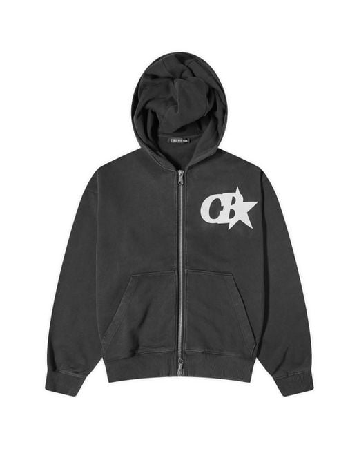 Cole Buxton Black Cb Star Zip Hoodie for men