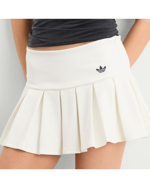 Adidas Natural Mini Pleated Skirt