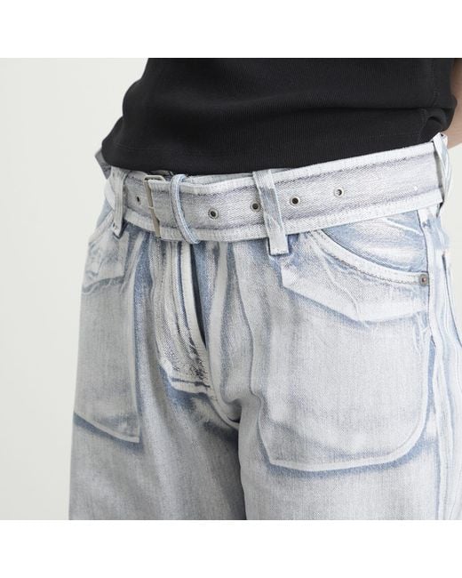 Acne Blue Page Shadow Belted Jeans