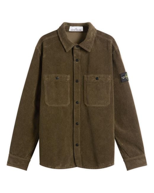 トップス PALACE CARGO CORD SHIRT STONE corduroy Stone Island Corduroy Overshirt in Green for Men | Lyst