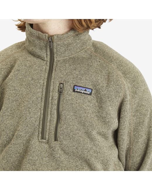 Patagonia Green Better Sweater 1/4 Zip Pullover Fleece for men