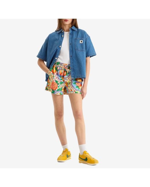 Damson Madder Blue Pull On Shorts
