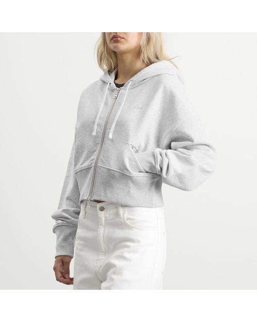 Dime Gray Cropped Hoodie