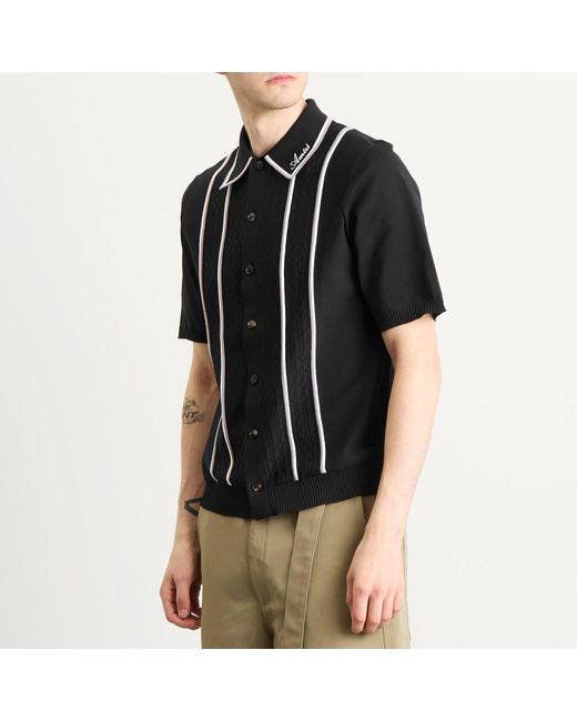 Amiri Black Script Stripe Shirt for men