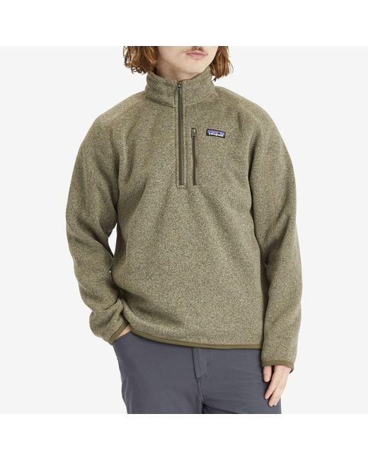 Patagonia Green Better Sweater 1/4 Zip Pullover Fleece for men