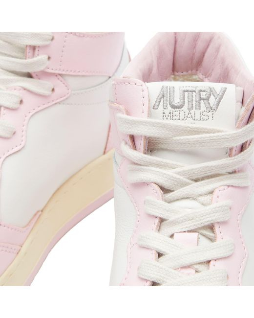 Autry White Medalist Mid Sneakers