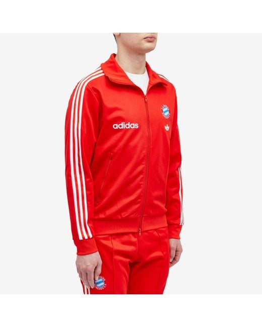 Adidas Red Fc Bayern Munich Og Beckenbauer Track Top for men
