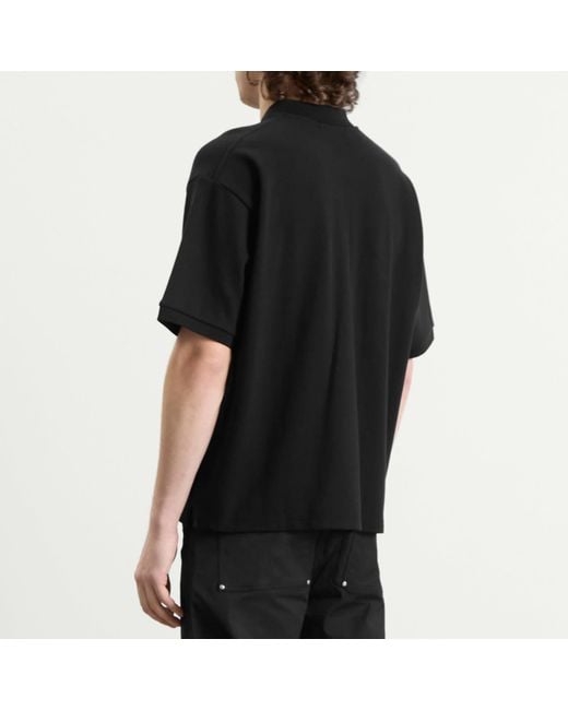 Cole Buxton Black Mini Logo Polo Shirt for men