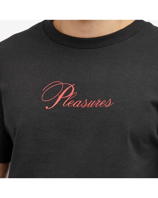 Pleasures Black Stack T-Shirt for men