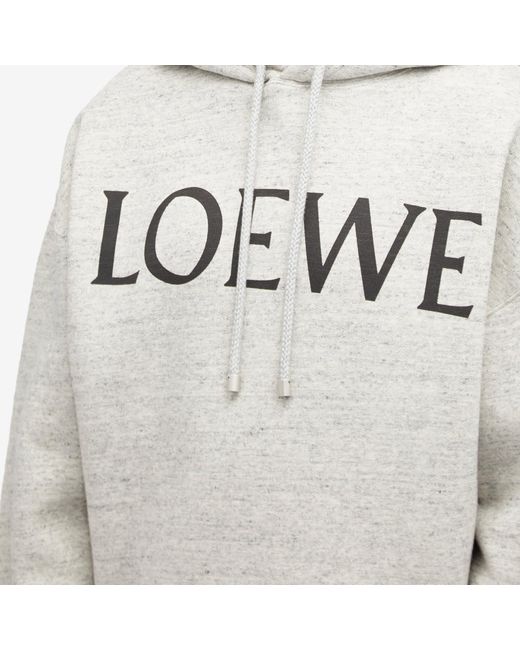 Loewe Gray Logo Hoodie for men