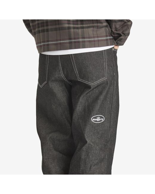 AWAKE NY Gray Logo Denim Jeans for men