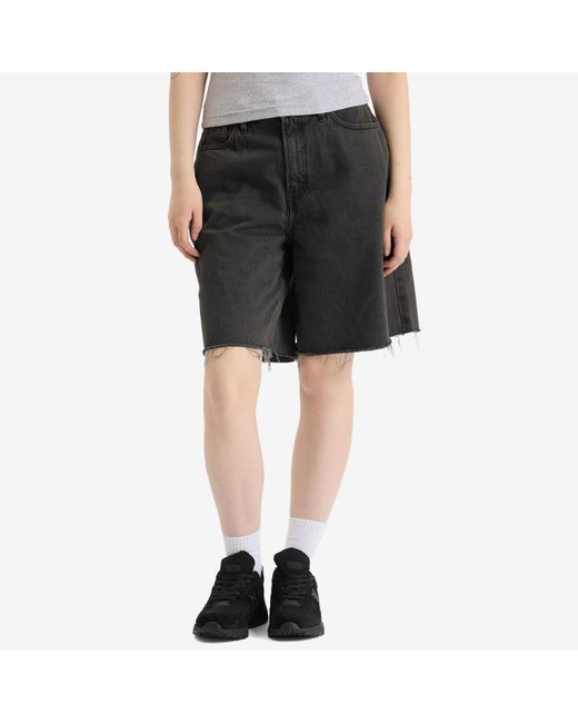 GOOD AMERICAN Black Good Extreme Barrel Shorts