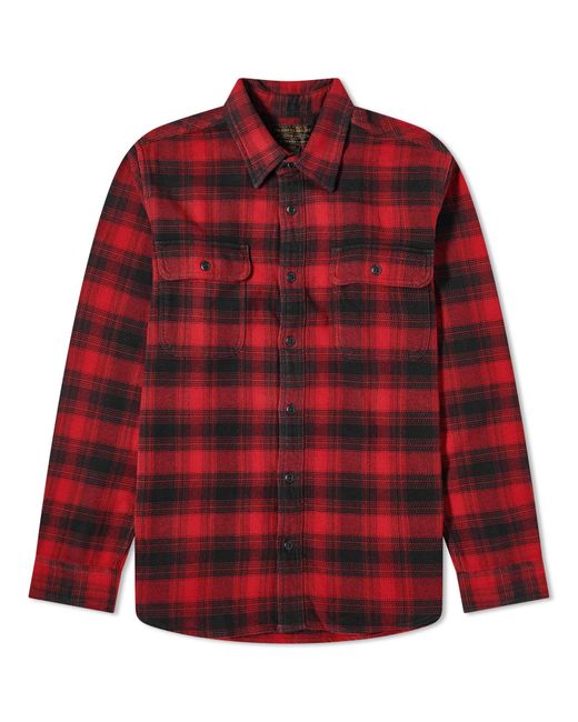 Filson Red Vintage Flannel Work Shirt for men