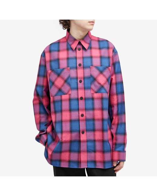 Givenchy Red Check Overshirt for men