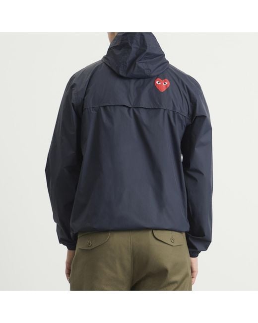 COMME DES GARÇONS PLAY Blue X K-Way Full Zip Packable Jacket for men