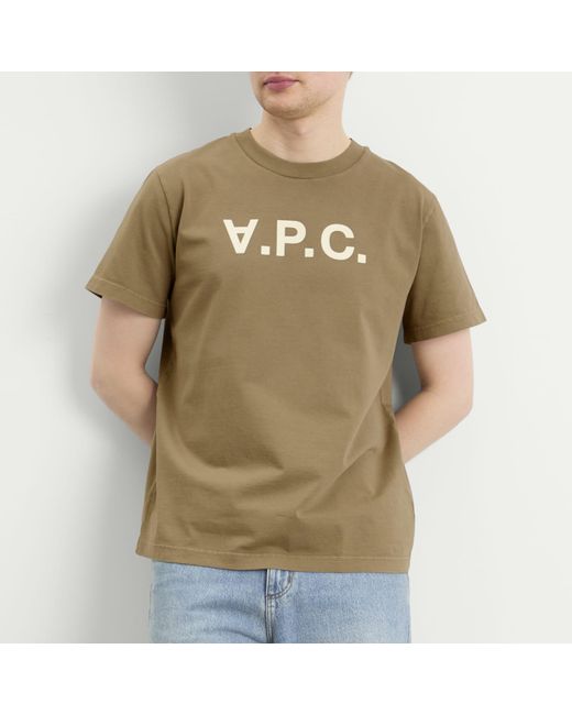 A.P.C. Brown Vpc Logo T-Shirt for men