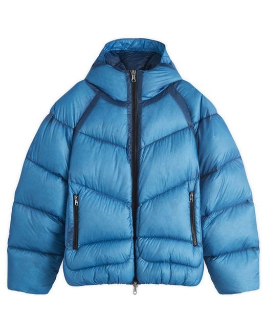 Cole Buxton Blue Translucent Taped Down Jacket for men