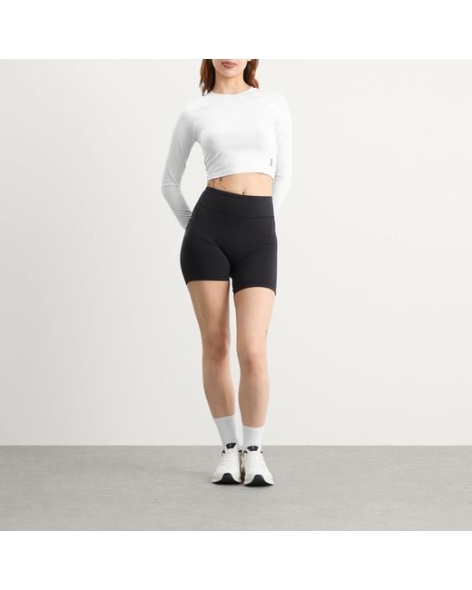 On Shoes White Studio L 'Sg Sleeve Crop Top