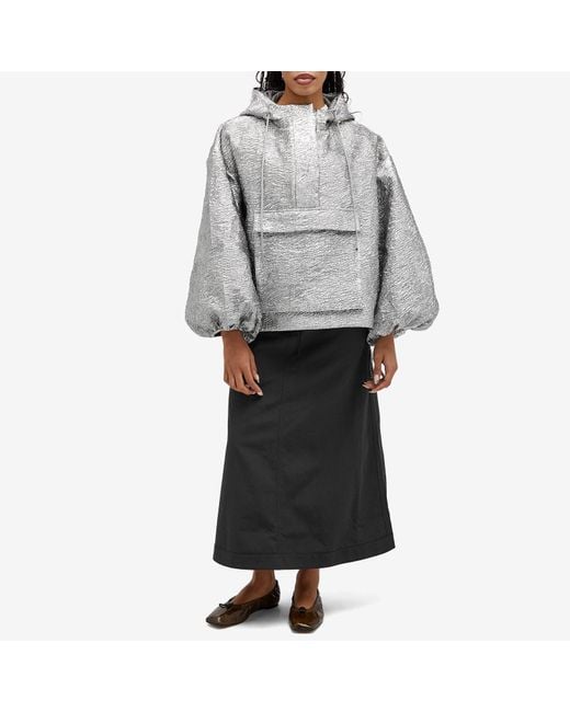 【CECILIE BAHNSEN】オリオンジャケット ORION | JACKET BONDED COTTON (EMB) MIDNIGHT BLACK