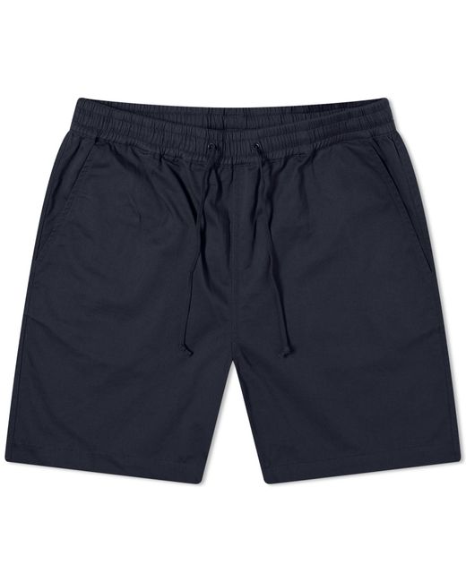 Universal Works Blue Twill Beach Shorts for men