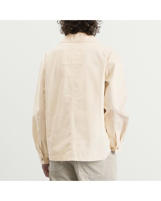Drole de Monsieur Natural Cotton Shirt Jacket for men