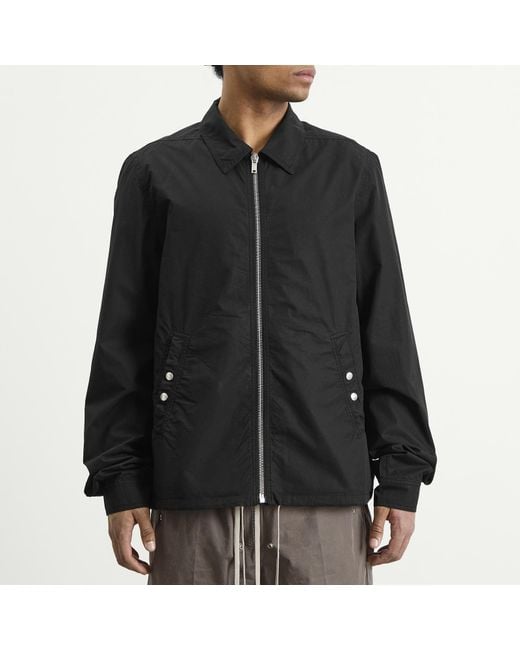 Rick Owens Black Zipfront Jacket for men