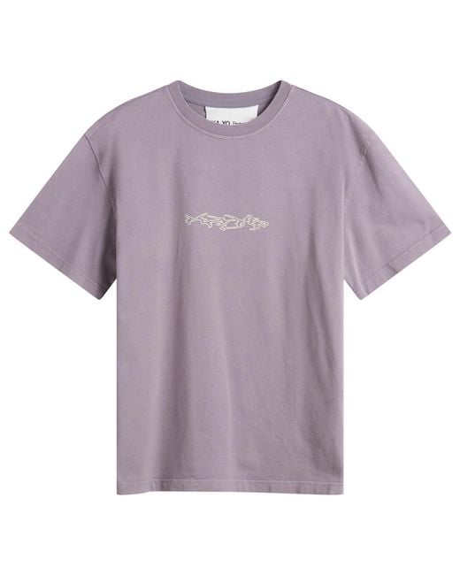 KA_YO_Prototype Purple Boxy Washed Graphic T-Shirt for men