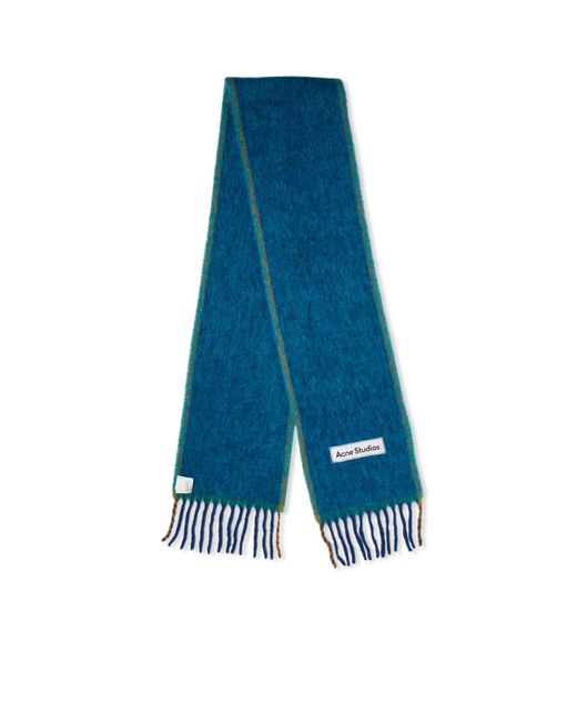 Acne Blue Vally Solid Scarf for men