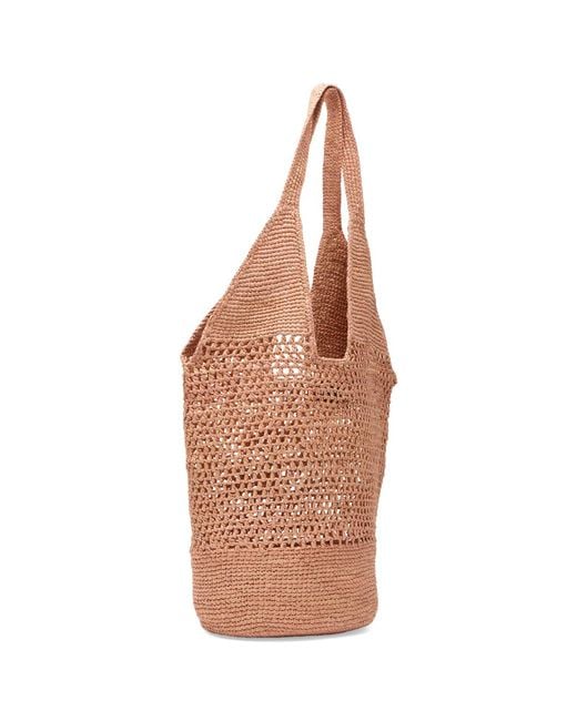 Anine Bing Brown Leah Logo Hobo Bag