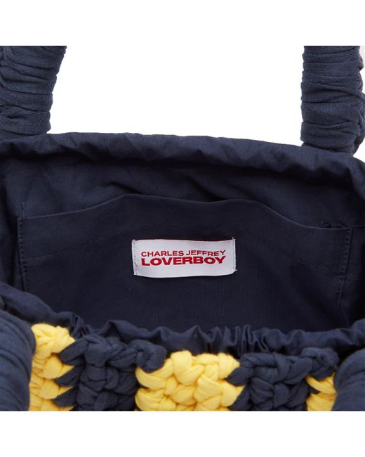 Charles Jeffrey Yellow Knitted Bucket Bag