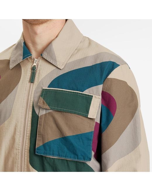 by Parra Blue The Wall Camo Jacket for men