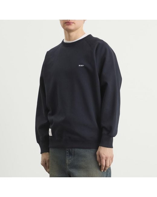 (w)taps Blue Sign Logo Sweatshirt for men