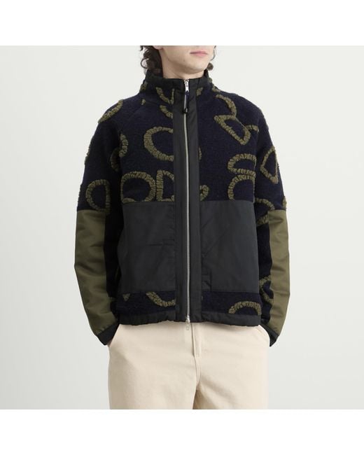 Folk Black Signal Fleece Jacket for men