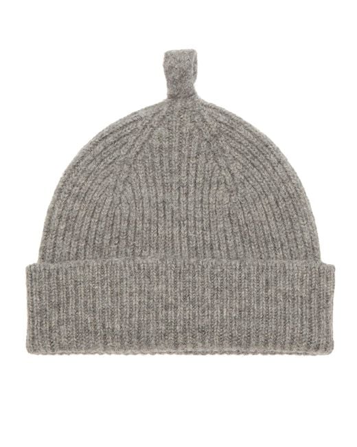 MHL by Margaret Howell Gray Simple Ribbed Beanie for men