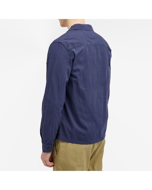 Paul Smith Blue Cotton Overshirt Jacket for men
