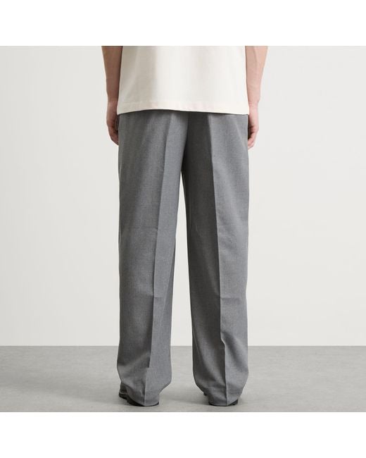 About Blank Gray Everyday Pleated Trouser for men