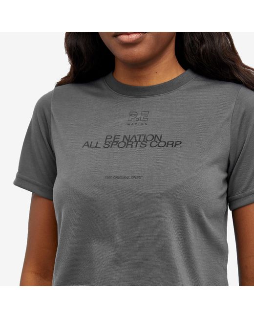 P.E Nation Gray Parallel T-Shirt
