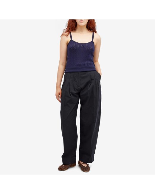 J.W. Anderson Blue Pointelle Straight Neck Vest
