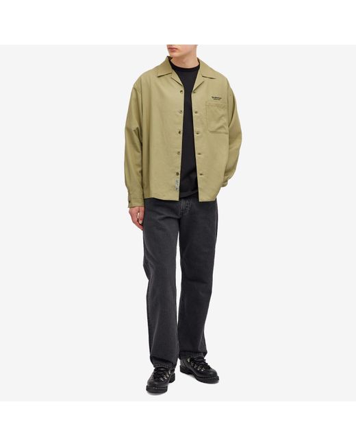 Neighborhood Green Open Collar Shirt for men