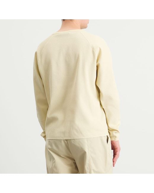 Purple Mountain Observatory Natural Waffle Long Sleeve T-Shirt for men