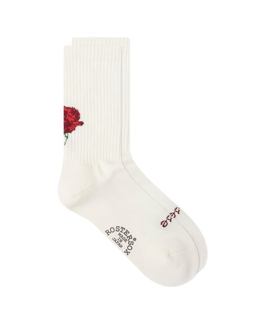 Rostersox White Rose Socks