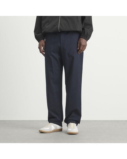 Dries Van Noten Blue Cotton Wool Trouser for men